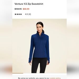 Ariat Women's Navy Long Sleeve Zip Top